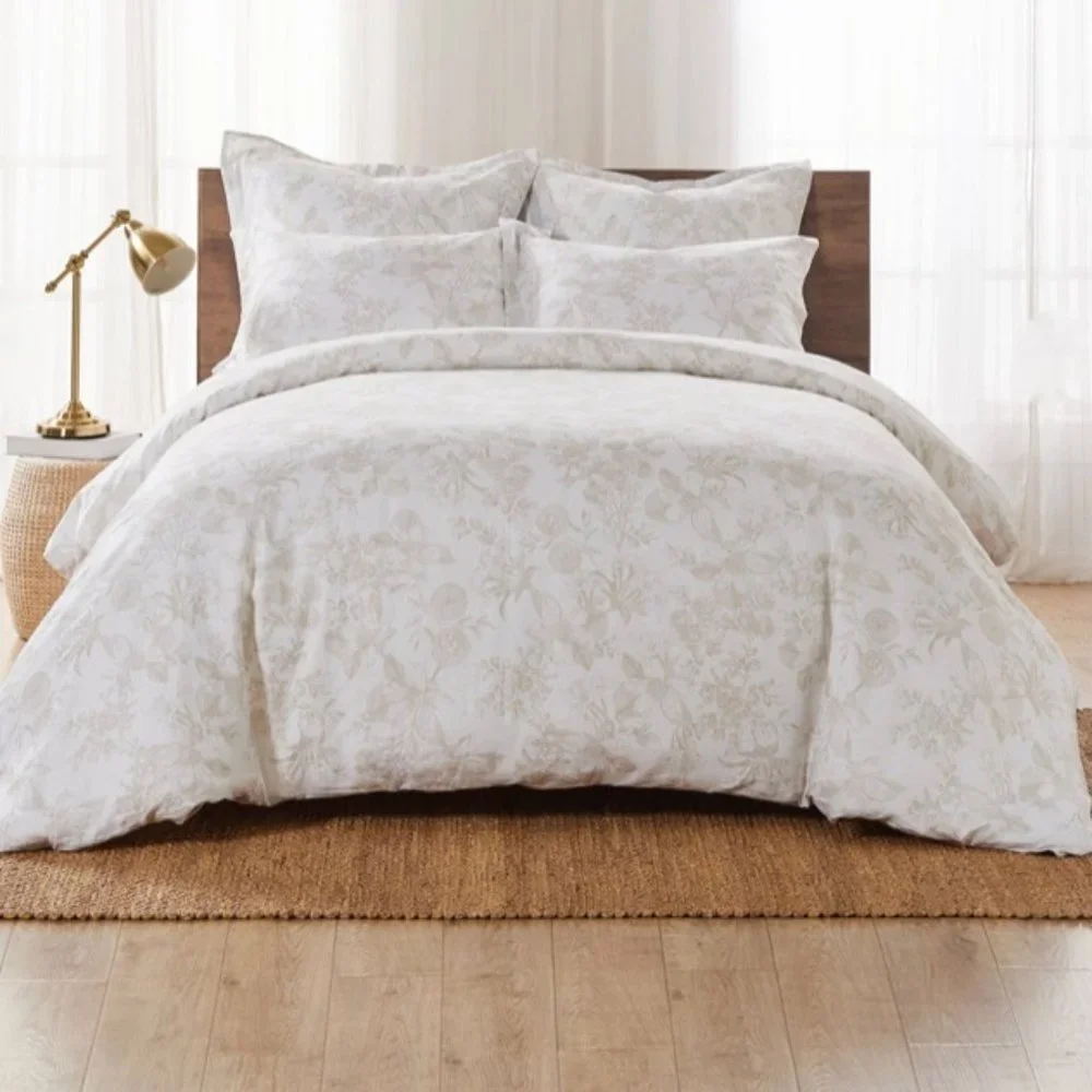 3 Pc Set Johnny Was Valentina Floral Linen Duvet Cover Set